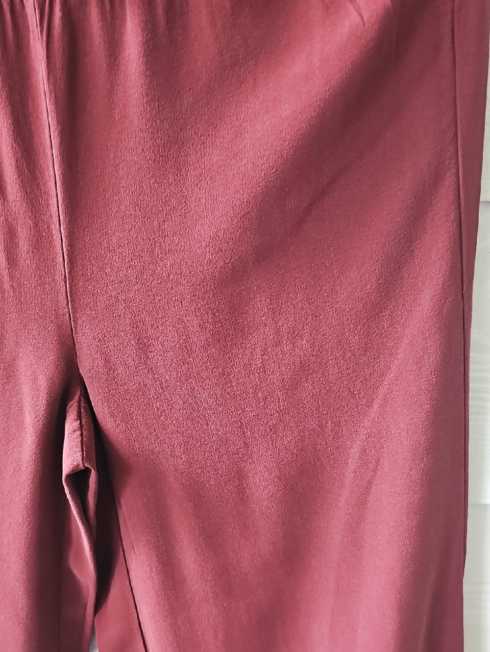 Eileen Fisher High-Rise Straight Leg Jeans in Deep Burgundy - Picture 7 of 8